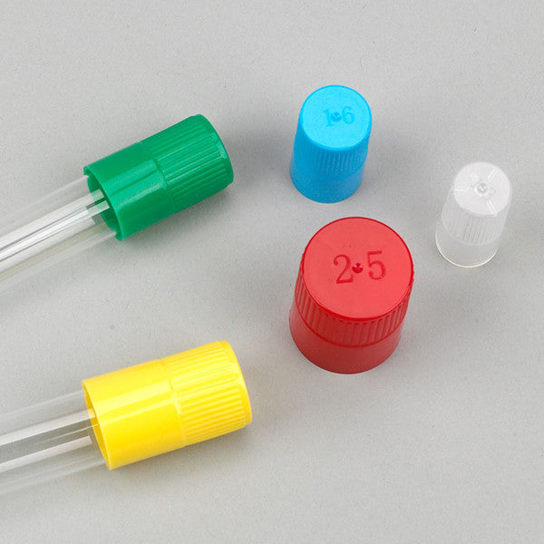 Diamond Culture Tube Cap for 18mm Glass , Culture Tubes, PP, Yellow, 100/Box - 118154Y-100