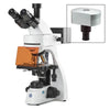 bScope trinocular microscope for LED, fluorescence, 10x/22mm eyepiece w/camera - EBS-3153-PLFI-DC18