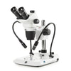 Trinocular stereo zoom microscope Nexius, Zoom Evo,.65x to 5.5x zoom obj,2 LEDs - ENZ-1703-PG