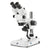 Trinocular stereo zoom microscope Stereo, Blue, 0.7x to 4.5x zoom objective - ESB-1903-P