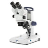 Trinocular stereo zoom microscope Stereo, Blue, 0.7x to 4.5x zoom obj. - ESB-1903