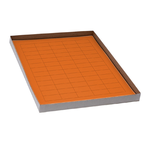 LabelSheets,Cryo,38x19mm,for General Use, 20 Sheets, 60 Labels per Sheet, Orange, 1200/Box - LCS-38X19N