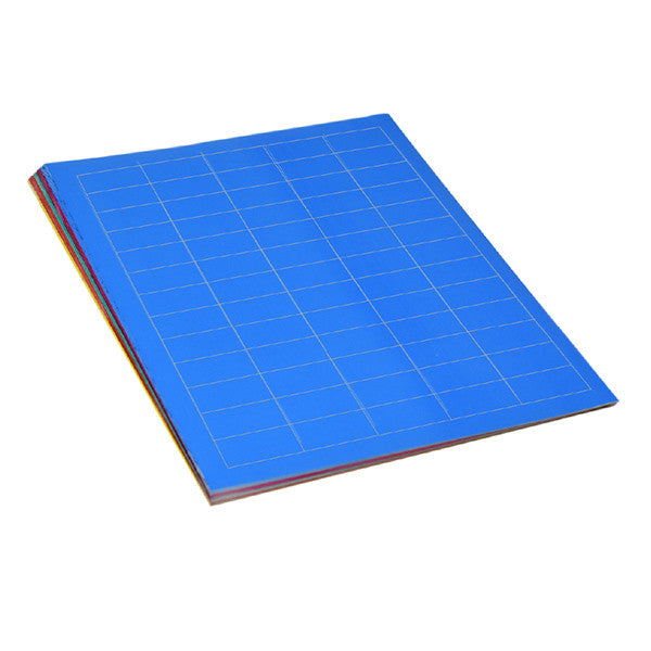 LabelSheets,Cryo,38x19mm,for General Use, Asst Colors(300ea bl, grn, vlt, red,ylw), 1500/Box - LCS-38X19RW