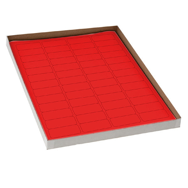 Label Sheets, Cryo,43x19mm,for Cryovials, 20 Sheets, 52 Labels per Sheet, Red, 1040/Box - LCS-43X19R