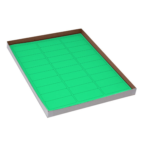 LabelSheets,Cryo,67x25mm,for Racks&Boxes, 20 Sheets, 30 Labels per Sheet, Green, 600/Box - LCS-67X25G