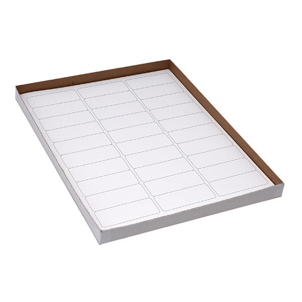 LabelSheets,Cryo,67x25mm,for Racks&Boxes, 20 Sheets, 30 Labels per Sheet, White, 600/Box - LCS-67X25W