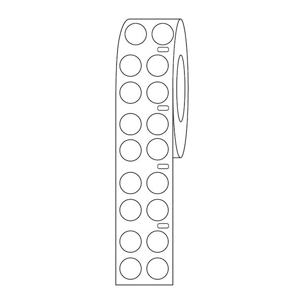 Label Roll,Cryo,Direct Thermal,13mm Dots, for 2.0mL Tubes, White, 4000/Roll - LTC-13W