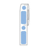 Label/Dot Combo Roll,Cryo,Direct Thermal, 33x13mm & 9.5mmDot,for 2.0mL Tubes,Blue, 500/Box - LTC-33X13-95B