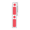 Label/Dot Combo Roll,Cryo,Direct Thermal, 33x13mm & 9.5mmDot,for 2.0mL Tubes,Red, 500/Box - LTC-33X13-95R
