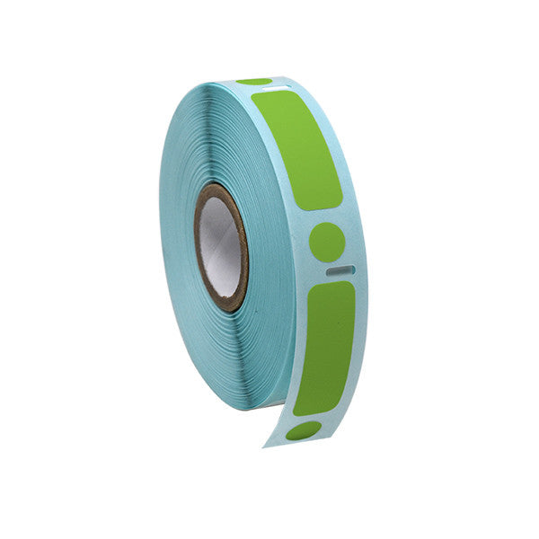 Label/Dot Combo Roll,Cryo,Direct Thermal, 38x13mm & 9.5mmDot,for 2.0mL Tubes,Green, 500/Box - LTC-38X13-95G