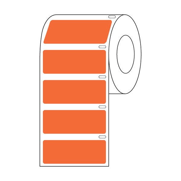 Label Roll, Cryo, Direct Thermal,51x19mm, for Large Tubes, Racks and Boxes, Orange, 500/Roll - LTC-51X19N
