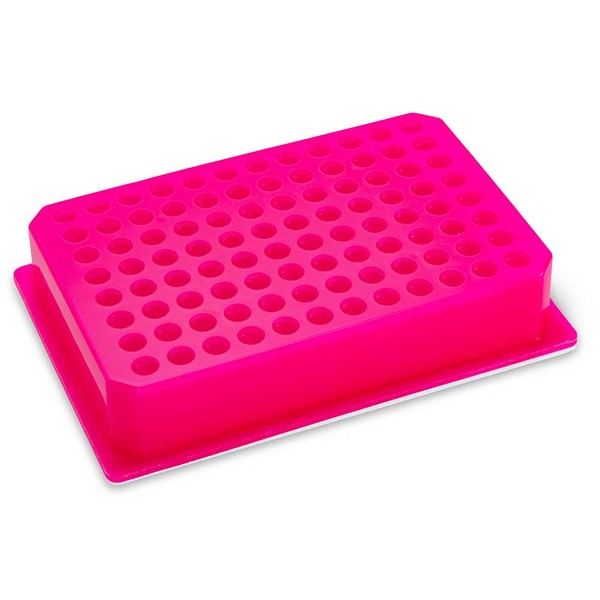 PCR Cold Work Rack, SBS /ISBER Footprint, 4°C, 96 well for PCR, Purple to Pink, 2/Pack - PCR-COLDPSBS
