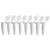 DiamondLink 0.2mL 8-Strip Tubes, with, Individually-Attached Flat Caps, White, 120/Box - PCR-DL-02FW