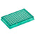 Diamond Shell 0.1mL 96 well PCR Plate, Green PC frame and Clear PP wells, 100/Cs - PCR-DS-FS-01-G