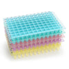 0.2mL 96-Well PCR Plate, No Skirt, Flat , Top, Assorted Colors, 10/Box - PCR-NS-02-RW