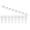 0.2mL 8-Strip Tubes, with Hinged, Attached 8-Strip clear Dome caps,Natural, 12/Box5 - PCR-STR-02D-ZIP