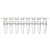 0.2mL 12-Strip Tubes, with Separate, 12-Strip clear Flat caps, Natural, 80/Box - PCR-STR-02F-12