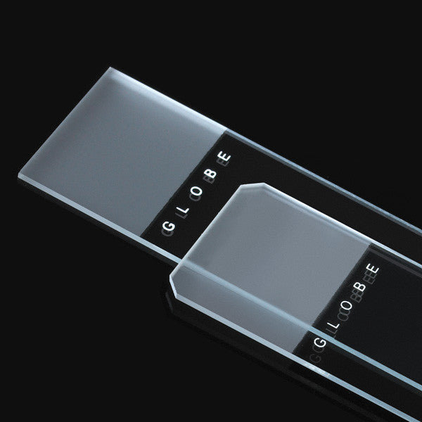 White glass slide, dual frost, beveled edge, clip corner,72/bx, 1440/Cs - 1384-30