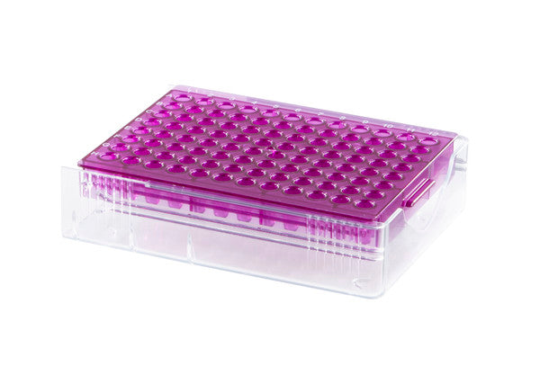 Industrial Color-Coded PCR Rack for PCR tube setup, 96 well, Purple | 120541