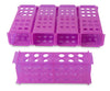 Heavy-Duty Workstation Rack with autoclavable fit for tube staging, Purple | 120685
