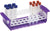 Scientific Color-Coded Workstation Rack tuned for tube staging, Purple/Natural | 120818