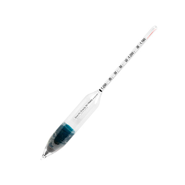 Specific Gravity Hydrometer, 1.180 to 1.250, 0.001 subdivisions, 165 mm - 6602-10S
