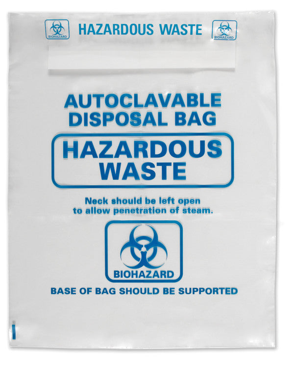 Autoclavable Biohazard/Storage Bag with 660mm, Case of 200 for sample containment | HS1002A