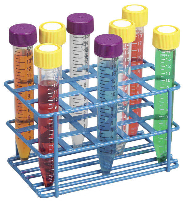 Scientific Coated Wire Tube Rack with 3x5 Format, 16-18mm for bench organization | HS23215