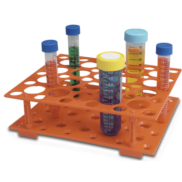 Snap-Together Conical Tube Rack, Orange - HS24306