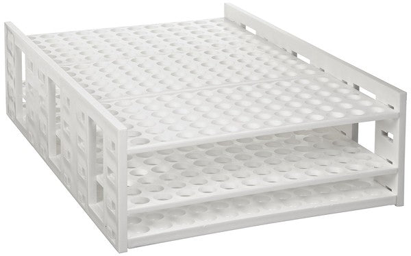 Technical Color-Coded Tube Rack tuned for bench organization, 10-13mm, White | HS24322E
