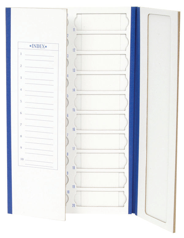 Technical Color-Coded Slide Storage Box with 20-Place, WhiteBlue for slide st... | HS9913
