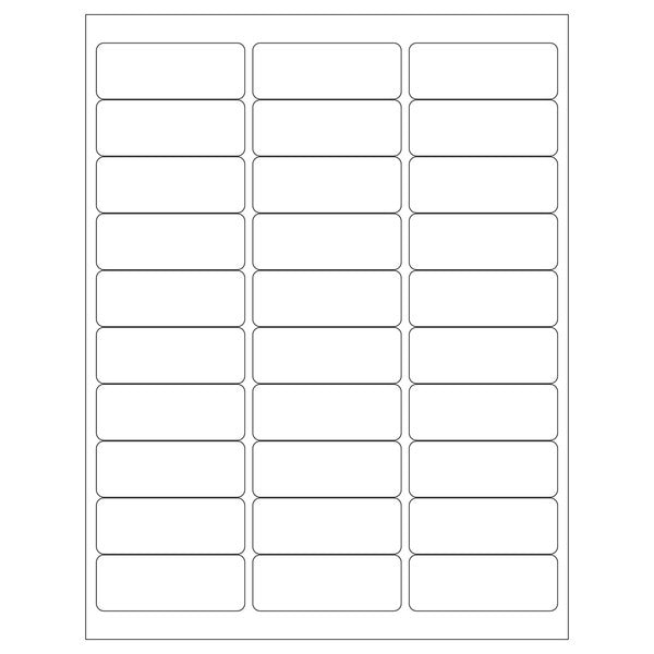 Industrial Cryogenic Label Sheet for sheet labeling, 2.625x1.00 | HEARNBW-2500