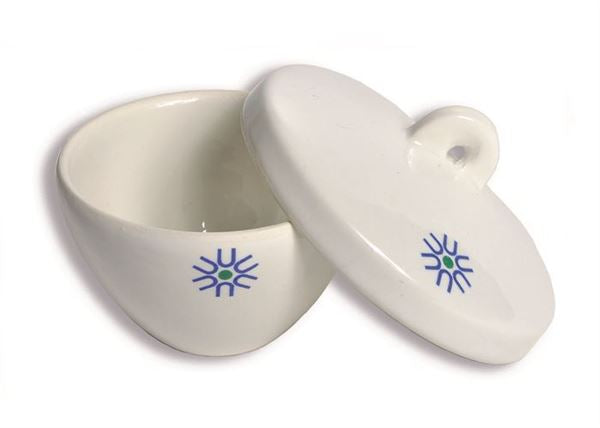 Research-Grade Instructional Porcelain Crucible, Wide Form, With Cover, 30 mL... | JCL030