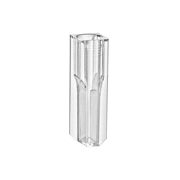 Spectrophotometer Cuvette, PS, 1.5mL semi-micro, round opening, 1000/cs | S4100-1