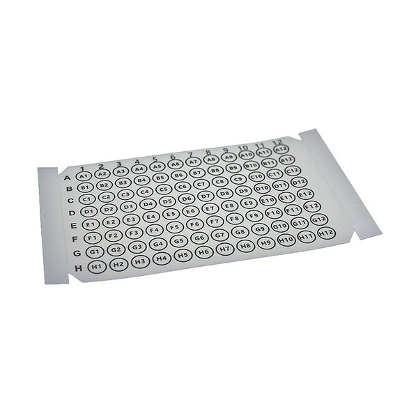 Sealing Film, Indexed Clear Seal, PET, Printed Alphanumeric, 500/Case | SF083PE-C-PRT