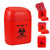 BenchBin 3L Starter Kit, includes BenchBin 3L and 400 red 10 x 12.5" autoclave/ biohazard bags | A8403-SK