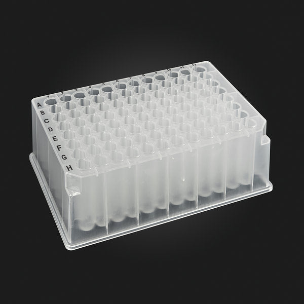 OptiWell Deep Well Plate, 96 Round Well, 2.0mL, 44.3mm height, 50 / CS | D3096-35S