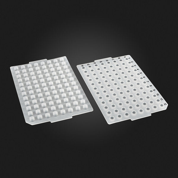 OptiWell Sealing Mat, 96 Round Well, Black Alphanumeric Printing, Silicone, 50/PK | D3320-19S