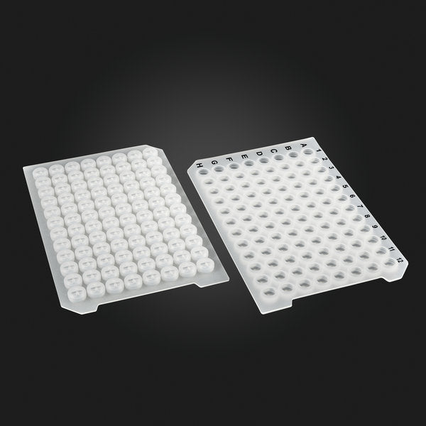 OptiWell Sealing Mat, 96 Round Well, Black Alphanumeric Printing, Silicone, 50 / PK | D3320-3S