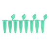 PCR 8-Strips. 0.2mL with Attached Individual Flat Caps, Green, 120/pk | P3010-A-G
