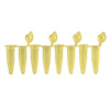 PCR 8-Strips. 0.2mL with Attached Individual Flat Caps, Yellow, 120/pk | P3010-A-Y