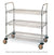 MW704 MW Series Utility Cart with 3 Stainless Steel Wire Shelves, 18" x 30" x 38"