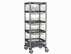 MetroMax i MXIV2 IV Transport/Storage Sloped Basket Cart with Top Shelf, 24" x 24"
