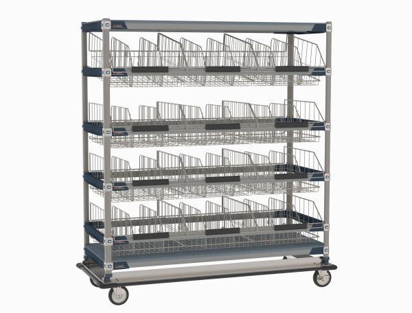 MetroMax i MXIV7 IV Transport/Storage Sloped Basket Cart with Top Shelf, 24" x 60"