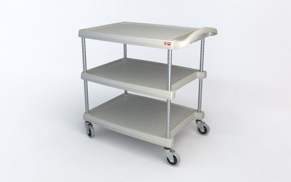 MY2030-34G myCart Series 3-Shelf Utility Cart, Gray, 20" x 30"