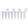 PCR 8-Strips. 0.2 mL with Attached Individual Flat Caps, 120/pk | P3010-A