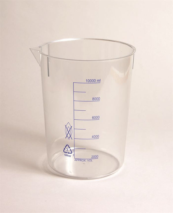 Heavy-Duty Student Lab Beakers, Printed Grad, Pmp, 100ml, Pk/12 for Plastic B... | P50702