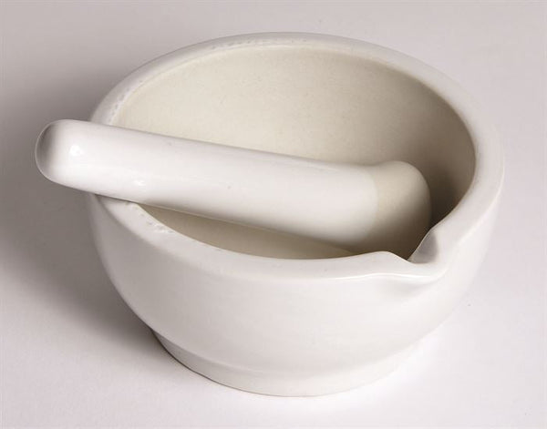 Industrial Workflow-Specific Mortar Pestle Set, Porcelain, Economy, 80 mL | PPM060