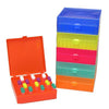 Storage Box, hinged lid, 100 x 1.5 mL, Black, 5/pk | R1020-BK