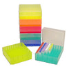 Rack, freezer, PP, 81 x 2 mL, (130 x 130 x 45 mm) Rainbow Pak, 5/pk | R1060
